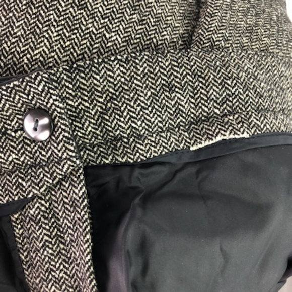 Anthropologie Herringbone Tweed Wide Leg Wool Silk - Picture 7 of 7